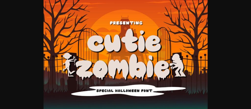 Cutie Zombie Font Poster 3