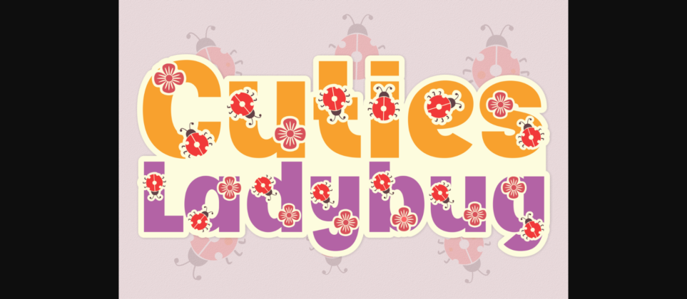 Cuties Ladybug Font Poster 3