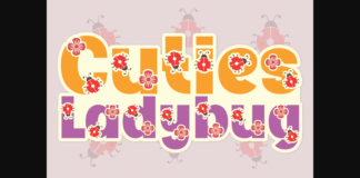 Cuties Ladybug Font Poster 1