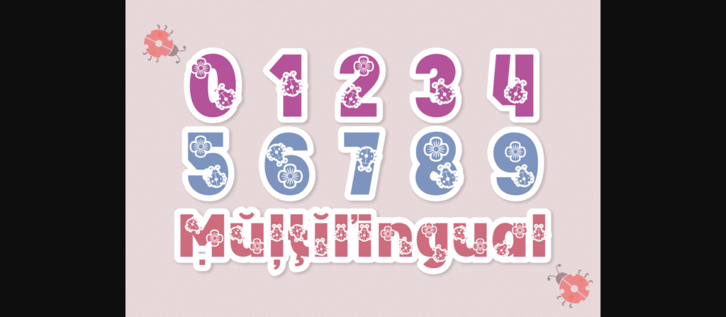 Cuties Ladybug Font Poster 7