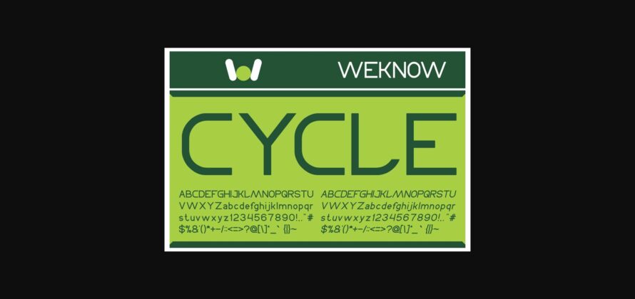 Cycle Font Poster 3