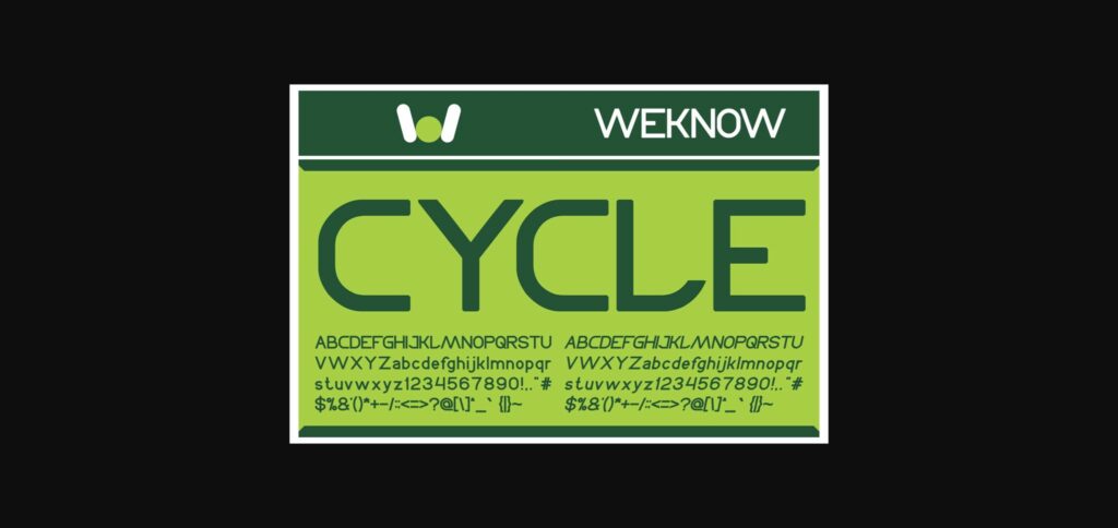 Cycle Font Poster 4