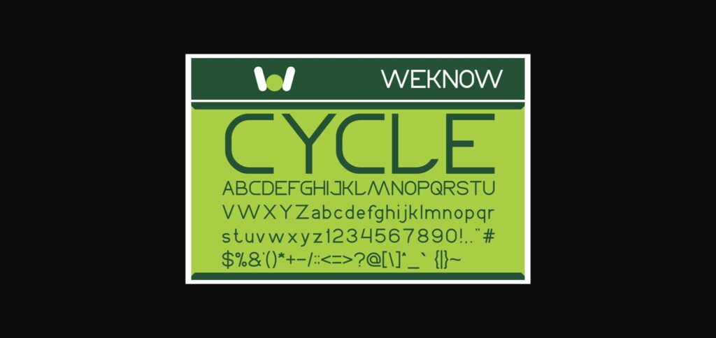 Cycle Font Poster 7