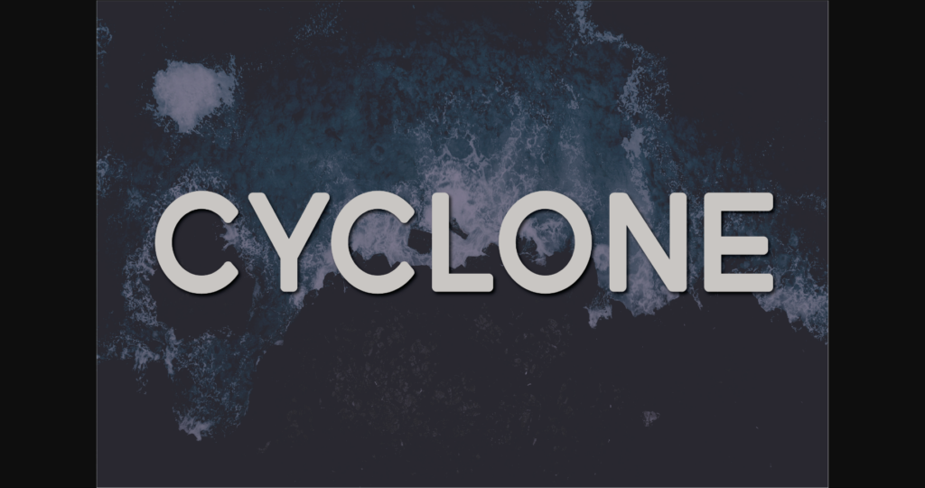 Cyclone Font Poster 3