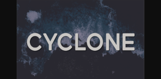 Cyclone Font Poster 1