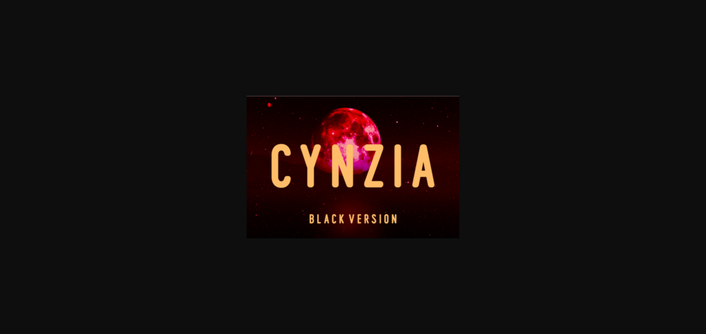 Cynzia Black Font Poster 1