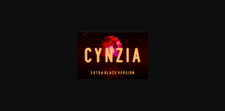 Cynzia Extra Black Font Poster 1