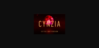 Cynzia Extra Light Font Poster 1