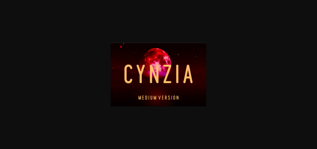 Cynzia Medium Font Poster 3