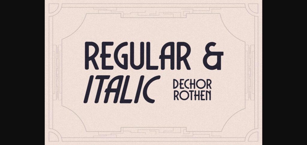 Dechor Rothen Font Poster 9