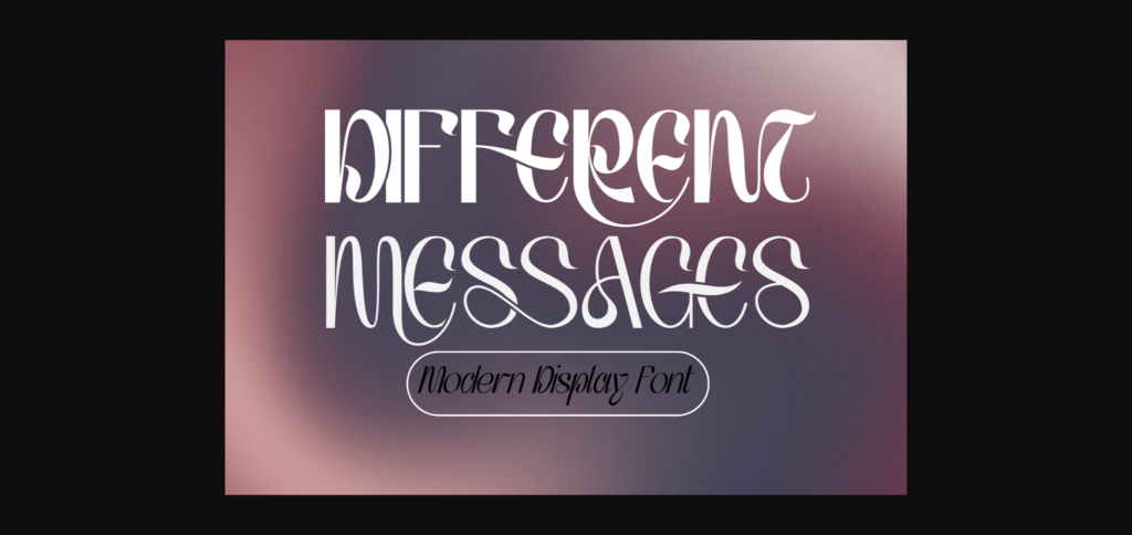 Different Messages Font Poster 3