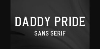 Daddy Pride Font Poster 1