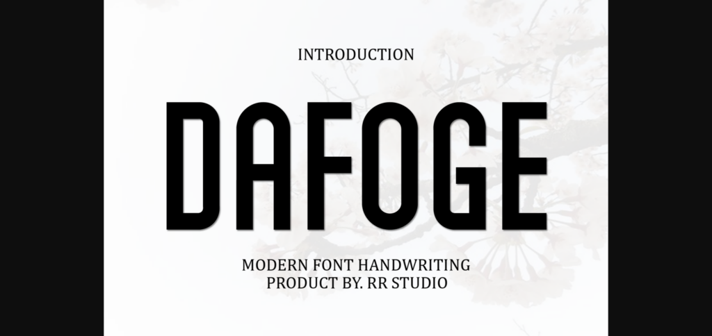 Dafoge Font Poster 3