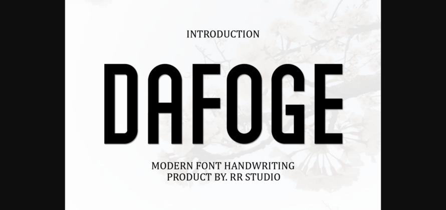 Dafoge Font Poster 3