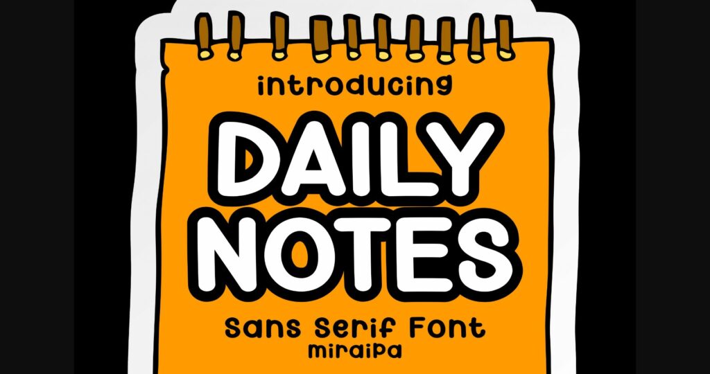 Daily Notes Font Poster 3