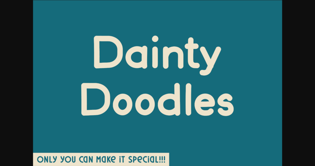 Dainty Doodles Font Poster 3