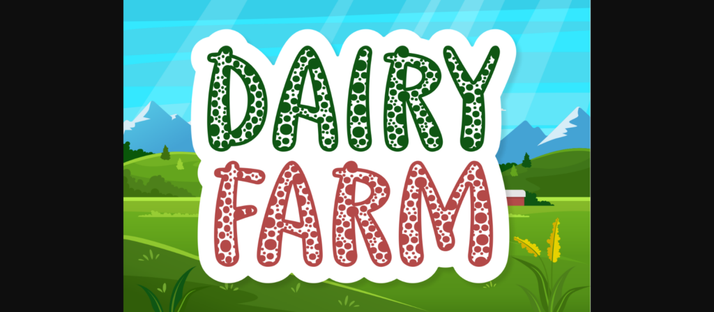Dairy Farm Font Poster 1