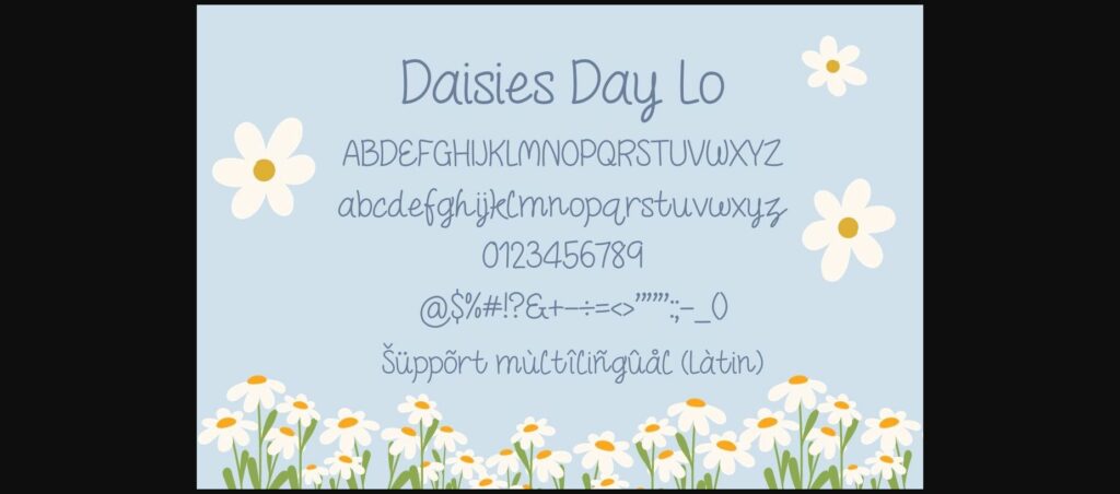 Daisies Day Lo Font Poster 4