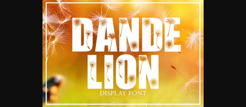 Dandelion Font Poster 3