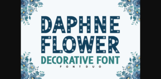 Daphne Flower Font Poster 1