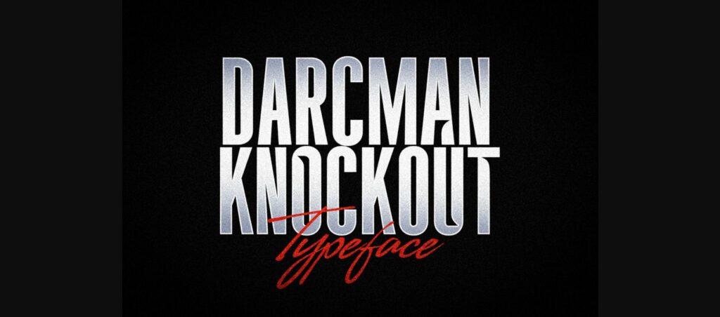 Darcman Knockout Font Poster 3