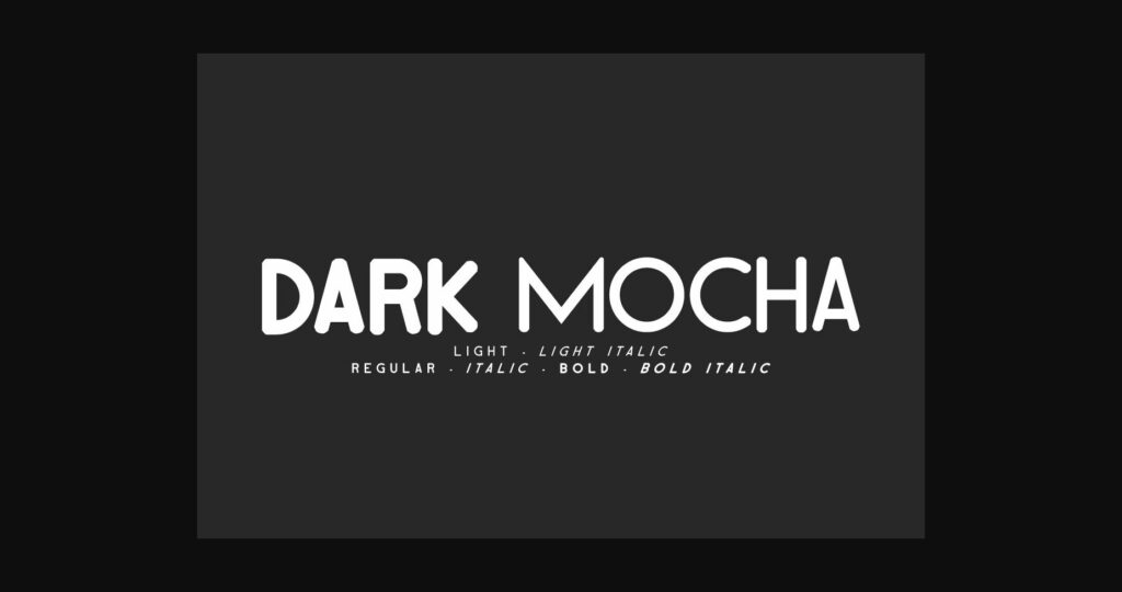 Dark Mocha Font Poster 3