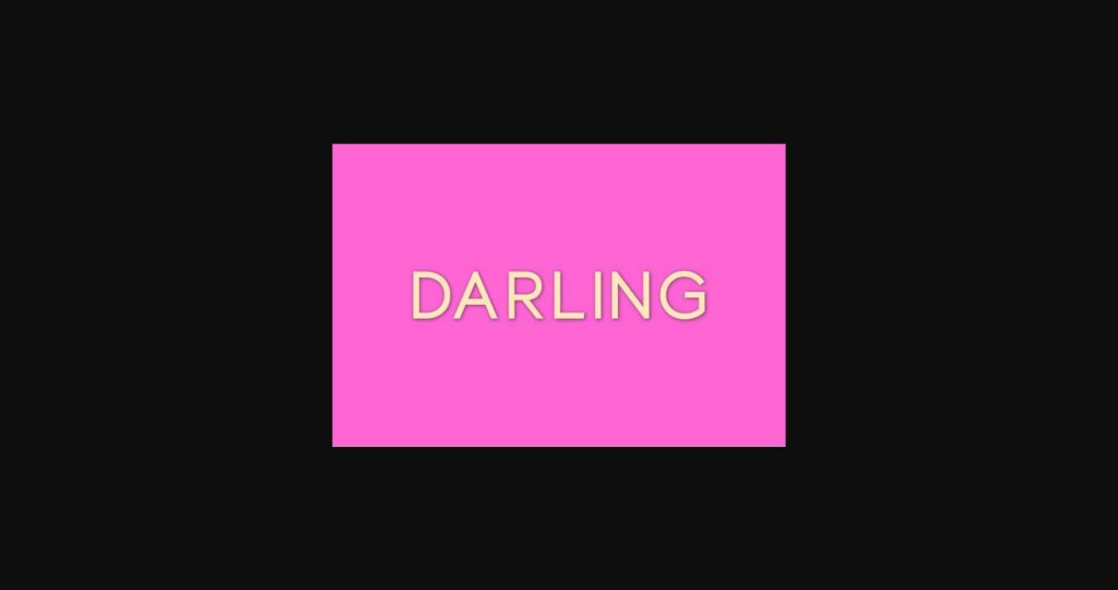 Darling Font Poster 3