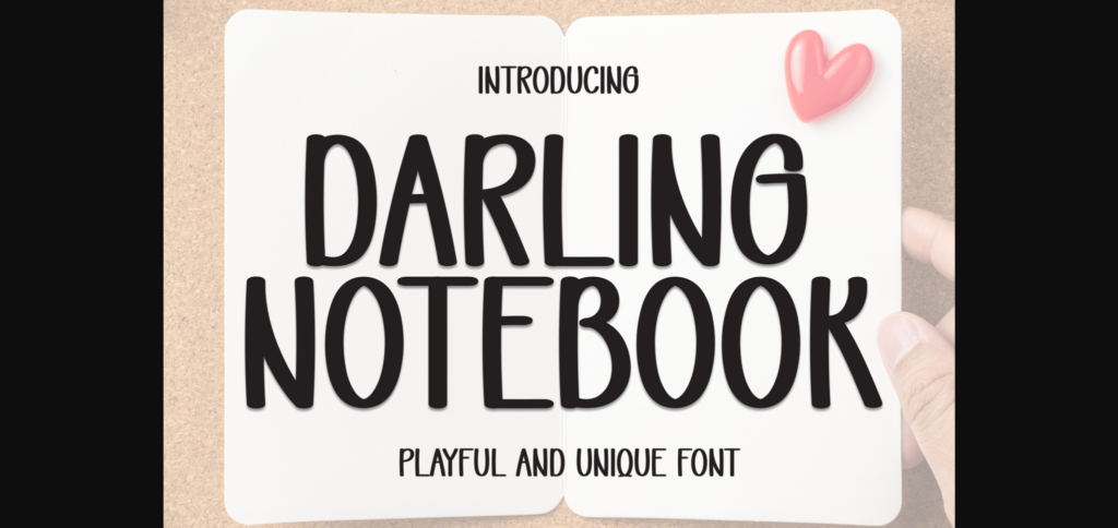 Darling Notebook Font Poster 1