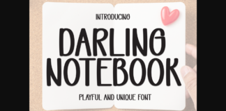 Darling Notebook Font Poster 1