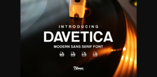 Davetica Font Poster 1