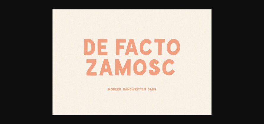 De Facto Zamosc Font Poster 3