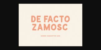 De Facto Zamosc Font Poster 1