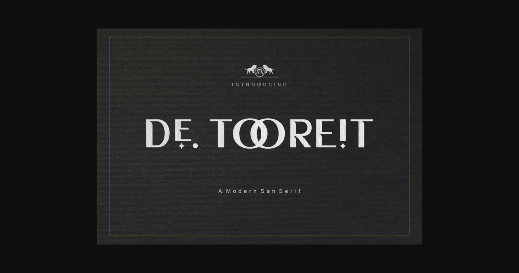 De Tooreit Font Poster 3