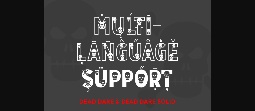 Dead Dare Font Poster 8