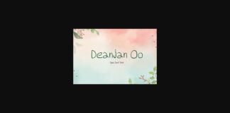 Deanjan Oo Font Poster 1