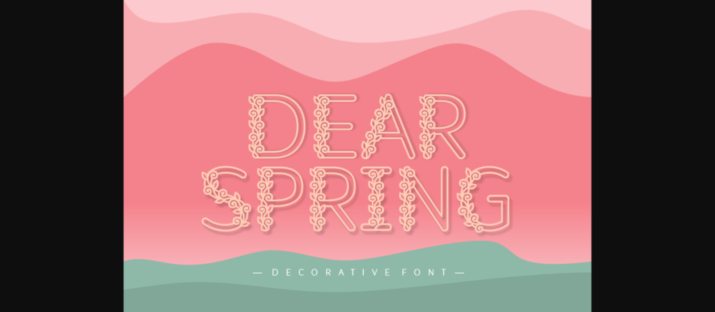 Dear Spring Font Poster 3