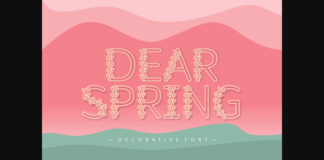 Dear Spring Font Poster 1