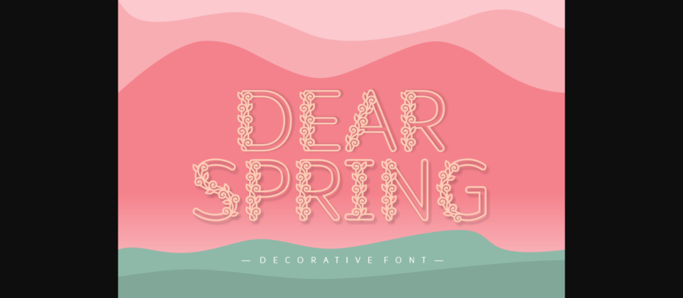 Dear Spring Font Poster 1