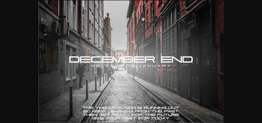 December End Font Poster 3