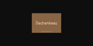 Dechambeau Font Poster 1