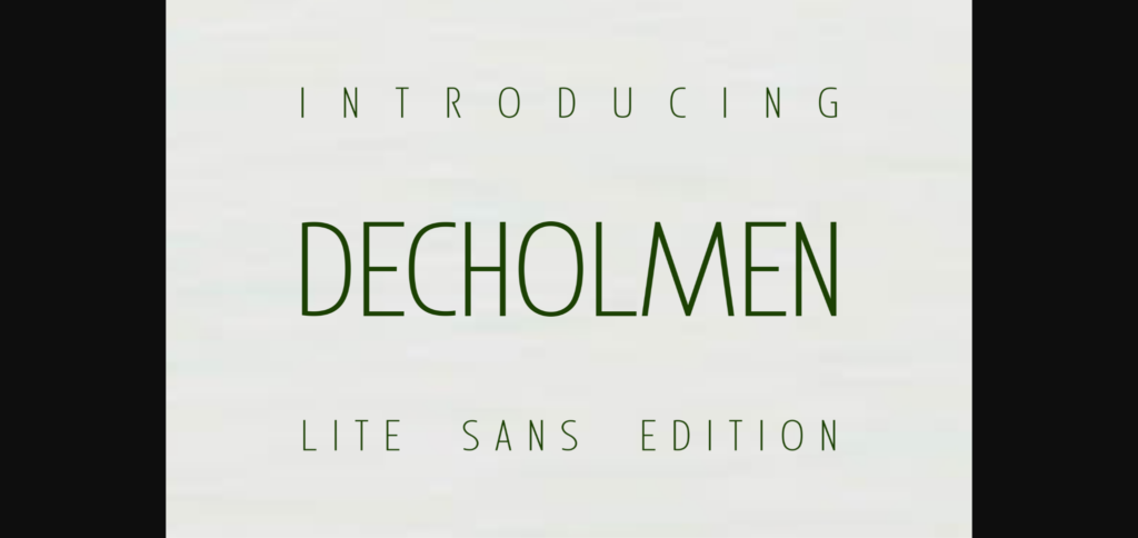 Decholmen Font Poster 1