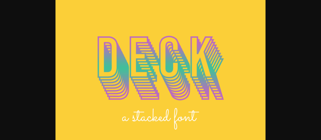 Deck Font Poster 3