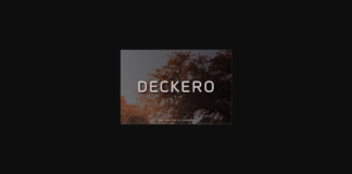 Deckero Font Poster 1
