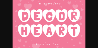 Decor Heart Font Poster 1