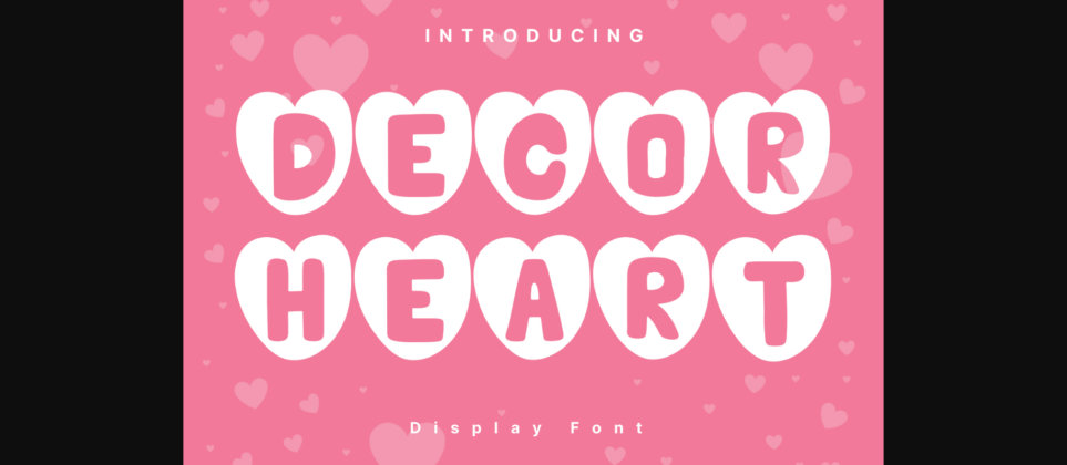 Decor Heart Font Poster 1