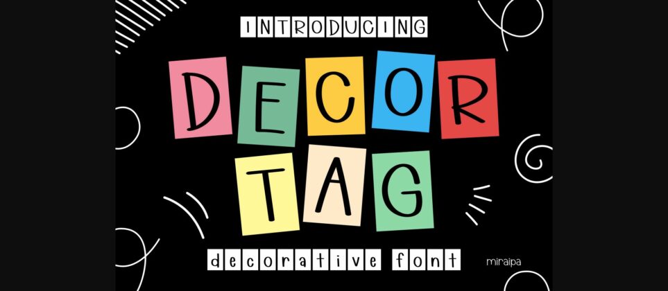 Decor Tag Font Font Poster 3