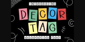 Decor Tag Font Font Poster 1