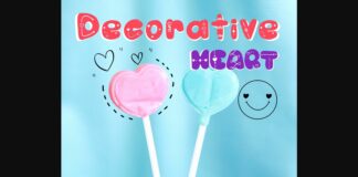 Decorative Heart Font Poster 1