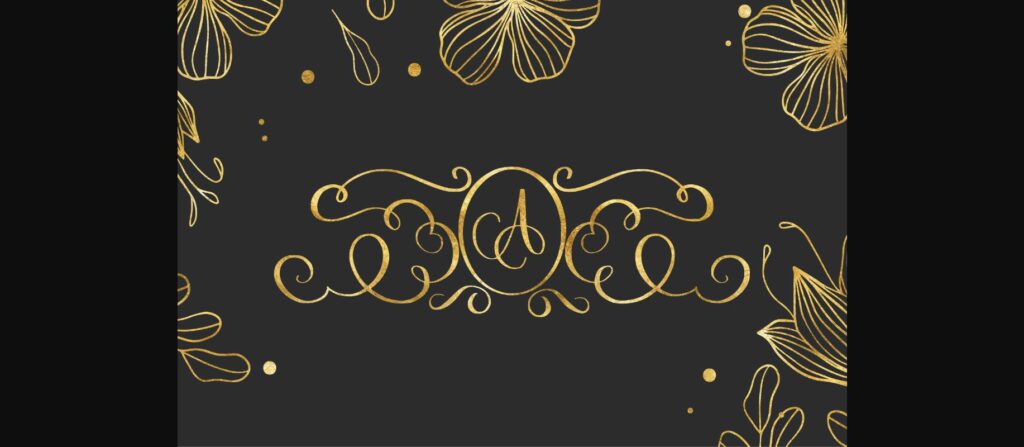 Decorative Monogram Font Poster 1