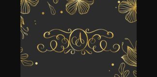 Decorative Monogram Font Poster 1